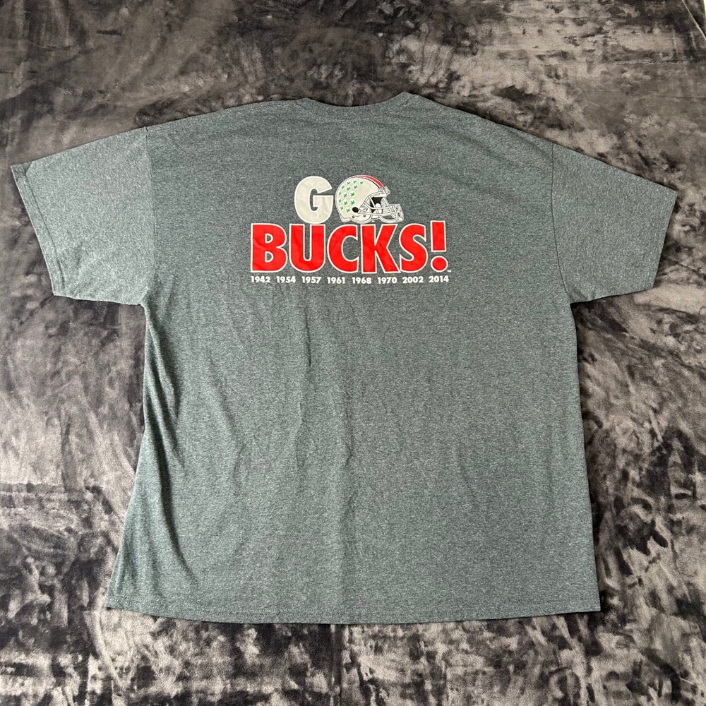 The Victory T-Shirt Mens XXL Gray Ohio State 2014 National Champions Go Bucks - Picture 5 of 6